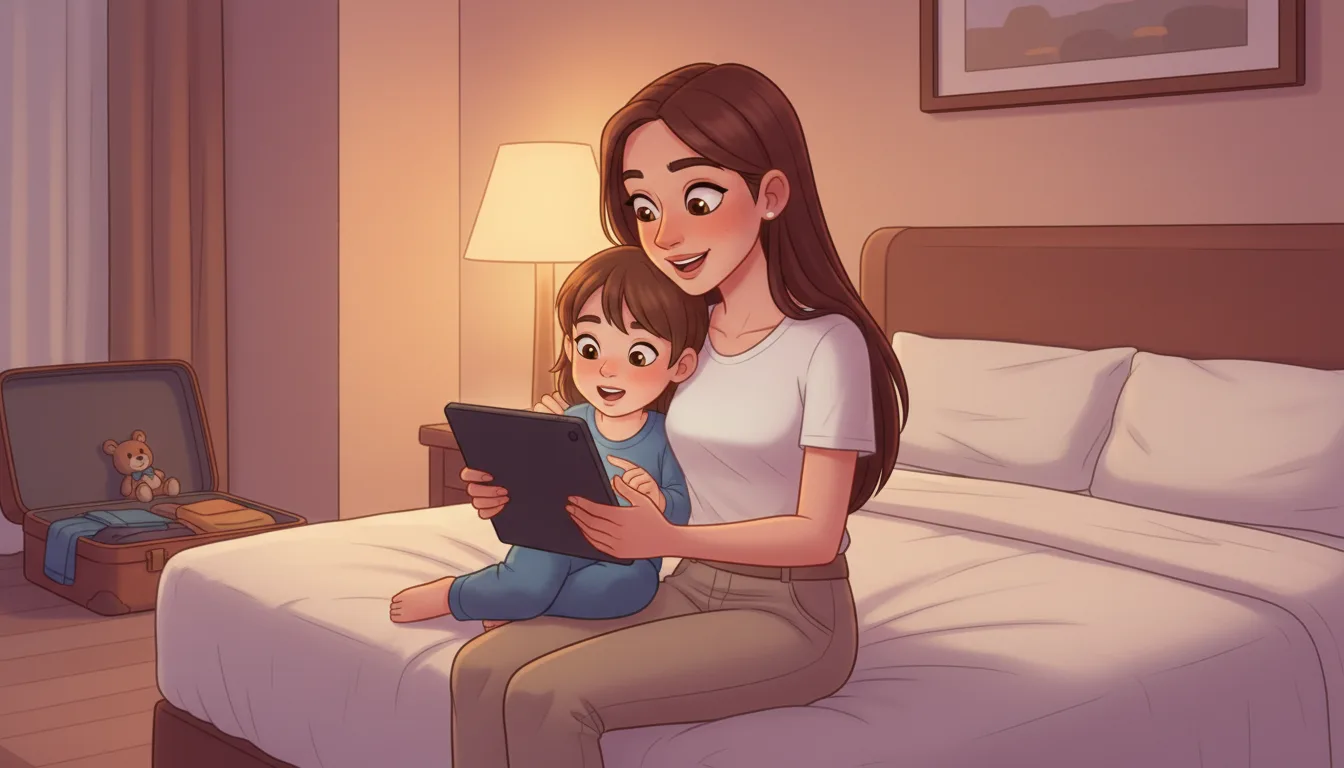 Parent reading a personalised Miloria story to their child at bedtime